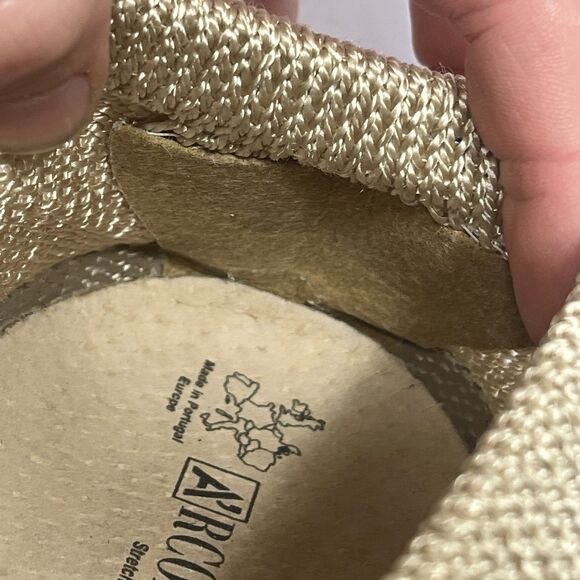 NEW Arcopedico Sz 43/10 Womens Tan Knit Mesh Slip On Loafers Sock Shoes Anatomic - Picture 15 of 15